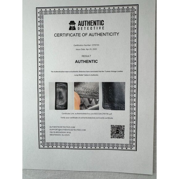 Loewe Black Leather Long Wallet With Multiple Card Slots & ‎ COA - Picture 12 of 12